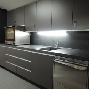 Stone and composite material sink surfaces and products