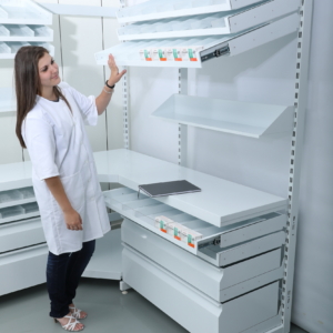 MedicStorage системы стальных полок для больничных аптек